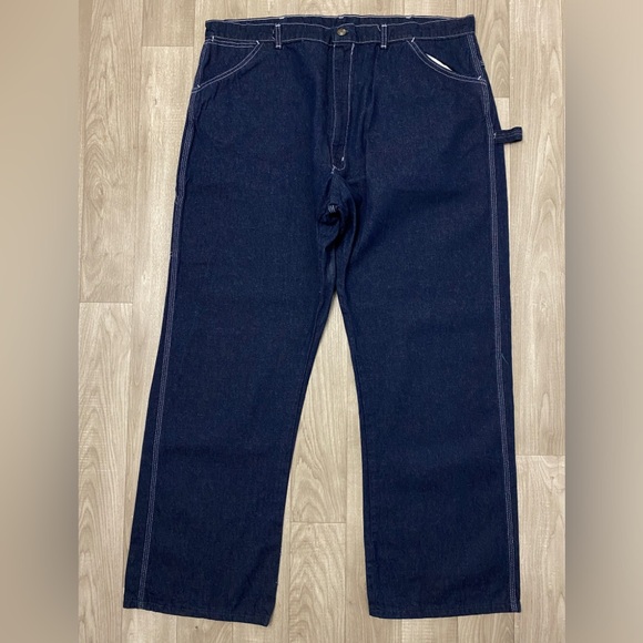 Vintage Dee Cee 1950’s Dark Blue Jeans 42x30 New With Out Tag. - Picture 4 of 11